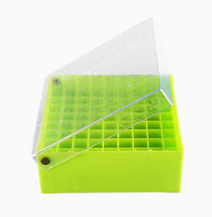 81格EP管凍存盒 PC料 藍(lán)綠